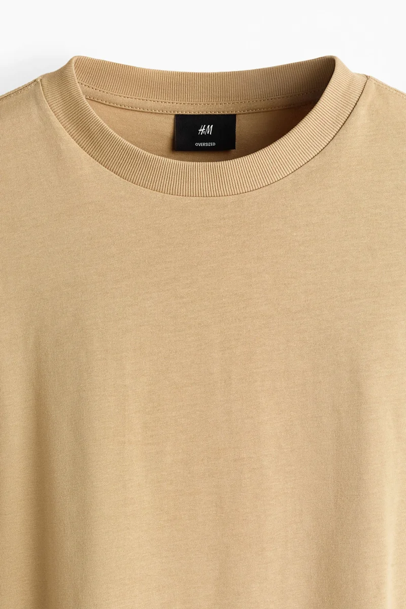 اتش اند ام تي-شيرت قطني بقصّة فضفاضة